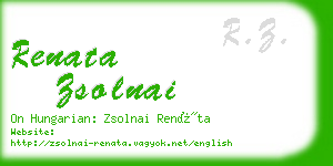 renata zsolnai business card